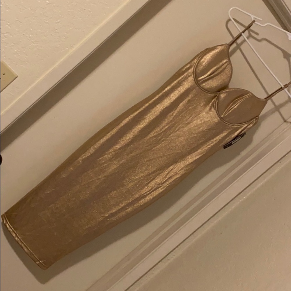 Rose gold body on dress